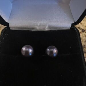 Black Pearl Freshwater Earrings